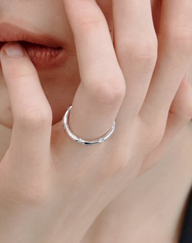 뱀부 스톤 반지 (White) BH7R64742WB