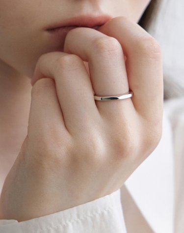 바이컷 싱글 반지  (White) BH7R64763WB