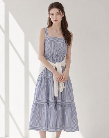 스트라이프 뷔스티에 원피스_VF6M1OP3581