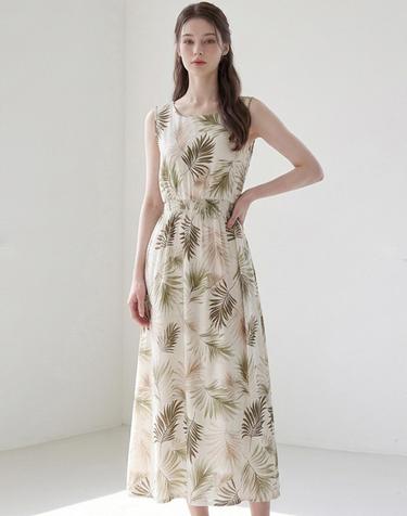 야자수 스모킹 나시 원피스_VF6M1OP3761