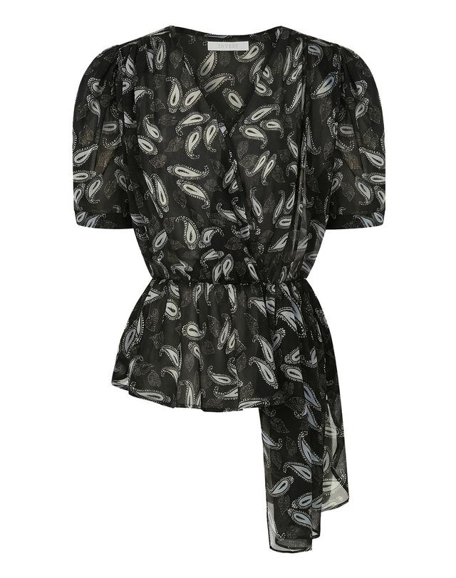 포커스 에스닉 나염 언발란스 밴딩 블라우스_IN6M1BL6221 착용컷