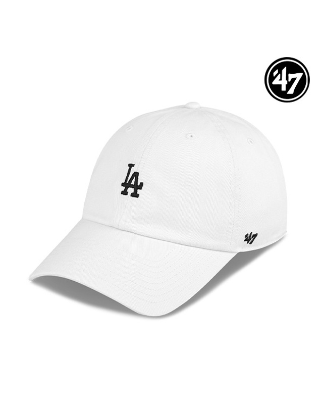 47브랜드 47브랜드 LA 다저스 스몰 로고 MLB 엠엘비 볼캡 야구 모자 B-BSRNR12GWS-WHB 착용컷