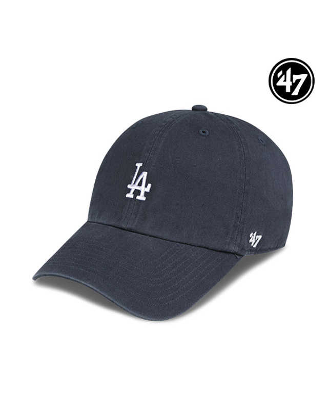 47브랜드 47브랜드 LA 다저스 스몰 로고 MLB 엠엘비 볼캡 야구 모자 빈티지 네이비 B-BSRNR12GWS-VNA 착용컷