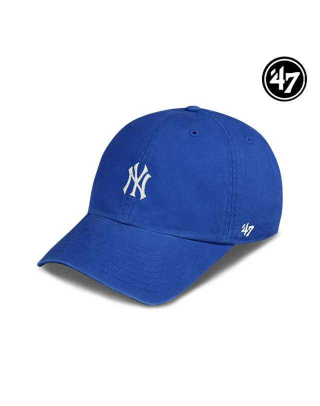 47브랜드 47브랜드 뉴욕 양키스 NY 스몰 로고 MLB 엠엘비 볼캡 야구 모자 로얄 블루 B-BSRNR17GWS-RY 착용컷