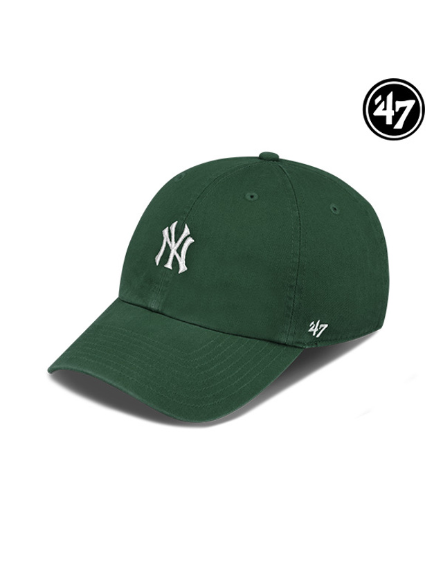 47브랜드 47브랜드 뉴욕 양키스 NY 스몰 로고 MLB 엠엘비 볼캡 야구 모자 다크 그린 B-BSRNR17GWS-DG 착용컷