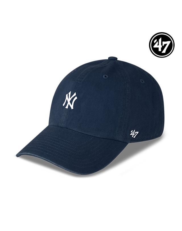 47브랜드 47브랜드 뉴욕 양키스 NY 스몰 로고 MLB 엠엘비 볼캡 야구 모자 네이비 B-BSRNR17GWS-NY 착용컷