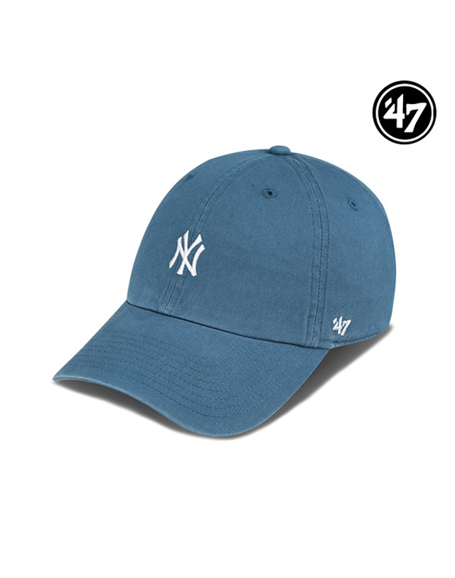 47브랜드 47브랜드 뉴욕 양키스 NY 스몰 로고 MLB 엠엘비 볼캡 야구 모자 팀버 블루 B-BSRNR17GWS-TB 착용컷