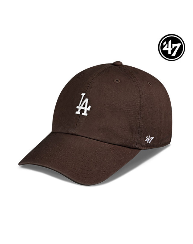 47브랜드 47브랜드 LA 다저스 스몰 로고 MLB 엠엘비 볼캡 야구 모자 브라운 B-BSRNR12GWS-BWA 착용컷