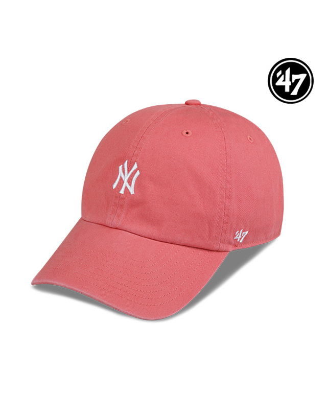 47브랜드 47브랜드 뉴욕 양키스 NY 스몰 로고 MLB 엠엘비 볼캡 야구 모자 아일랜드 레드 B-BSRNR17GWS-IRA 착용컷