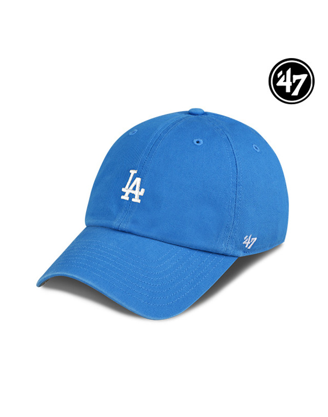 47브랜드 47브랜드 LA 다저스 스몰 로고 MLB 엠엘비 볼캡 야구 모자 블루 라즈 B-BSRNR12GWS-BZB 착용컷