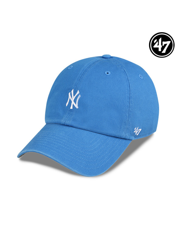 47브랜드 47브랜드 뉴욕 양키스 NY 스몰 로고 MLB 엠엘비 볼캡 야구 모자 블루 라즈 B-BSRNR17GWS-BZ 착용컷
