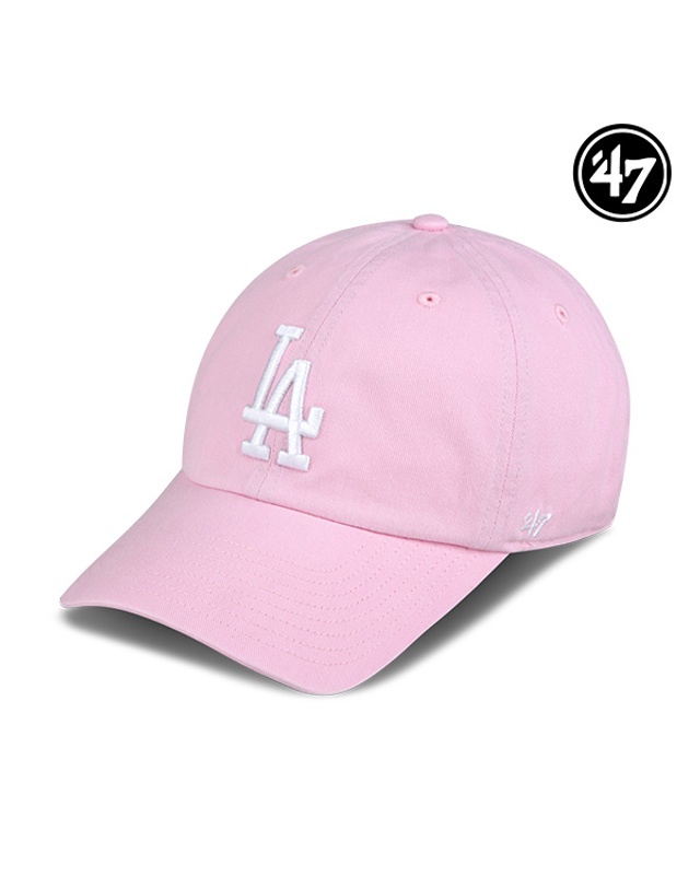 47브랜드 47브랜드 LA 다저스 빅로고 MLB 엠엘비 볼캡 야구 모자 핑크 B-RGW12GWSNL-PTA 착용컷