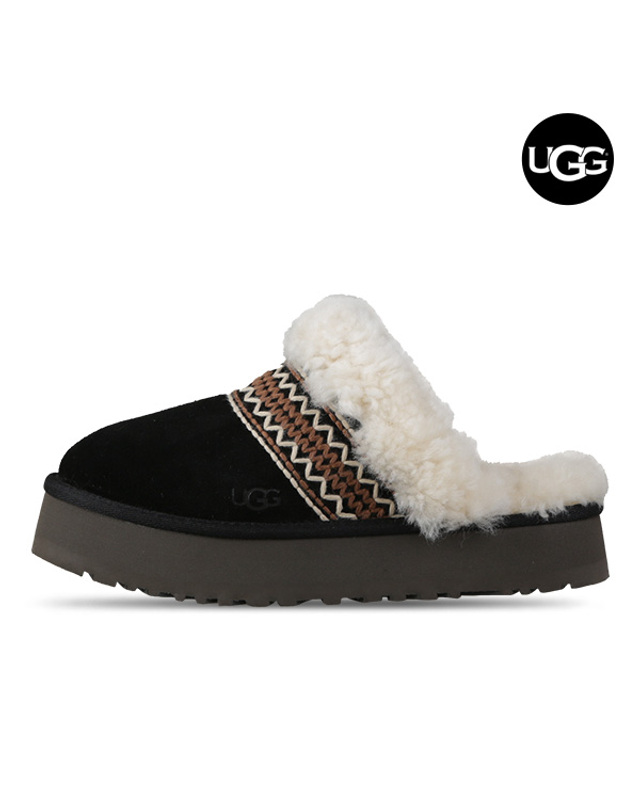 어그 어그 UGG 디스케트 애덜전 여성 겨울 방한 슬리퍼 1158282-BLK 착용컷