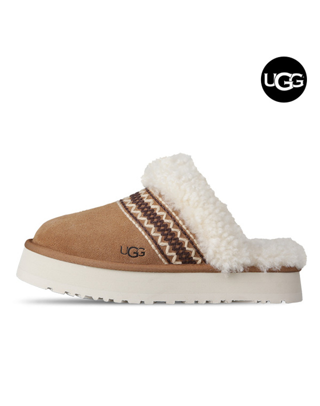어그 어그 UGG 디스케트 애덜전 여성 겨울 방한 슬리퍼 1158282-CHE 착용컷