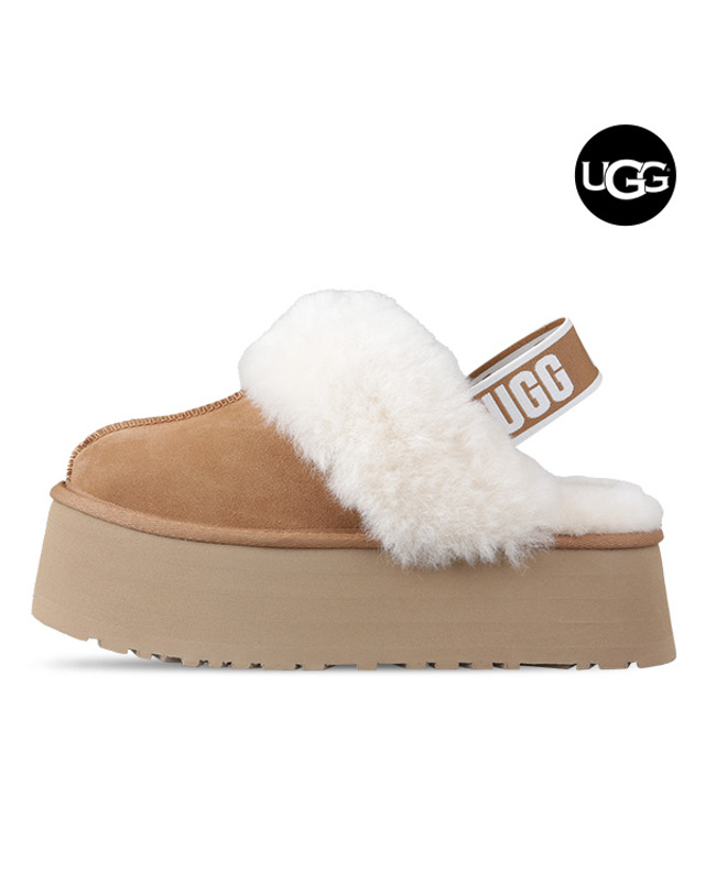 어그 어그 UGG 펀케트 여성 겨울 방한 슬리퍼 체스트넛 1113474-CHE 착용컷