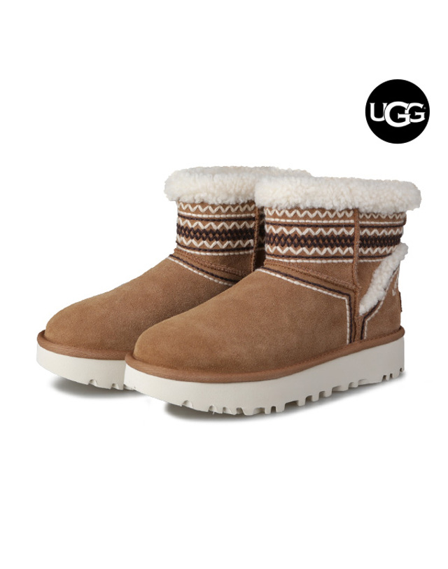 어그 어그 UGG 클래식 미니 애덜전 여성 겨울 방한 부츠 1158281-CHE 착용컷