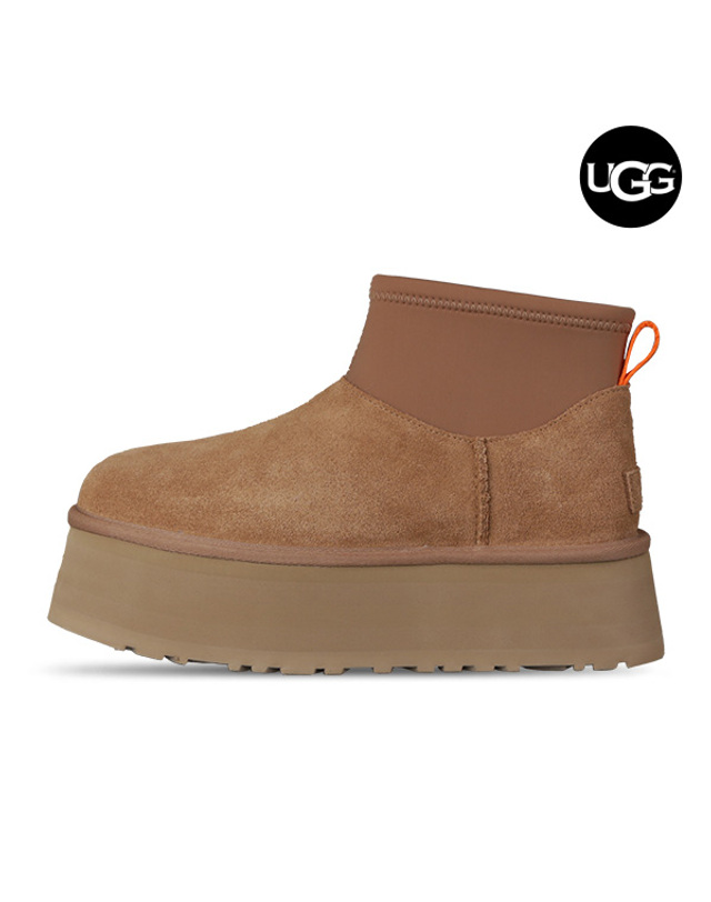 어그 어그 UGG 클래식 미니 디퍼 여성 플랫폼 양털 부츠 체스트넛 1168170-CHE 착용컷