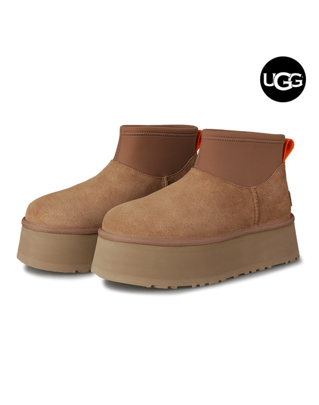 어그 어그 UGG 클래식 미니 디퍼 여성 플랫폼 양털 부츠 체스트넛 1168170-CHE 착용컷