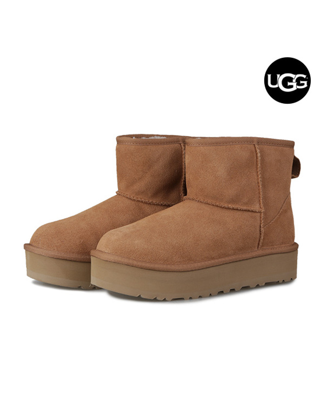 어그 어그 UGG 클래식 미니 플랫폼 여성 겨울 방한 부츠 1143700K-CHE 착용컷