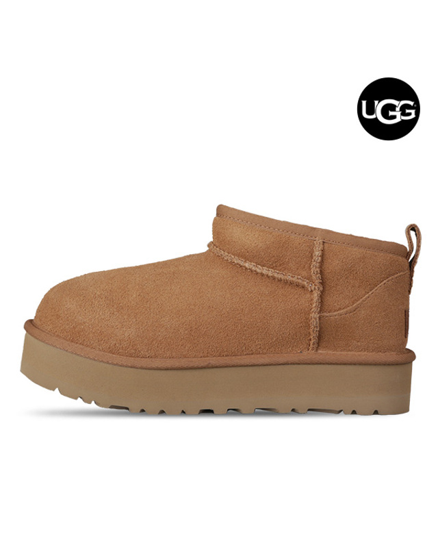 어그 어그 UGG K 클래식 울트라 미니 플랫폼 여성 겨울 방한 숏 부츠 1157791K-CHE 착용컷
