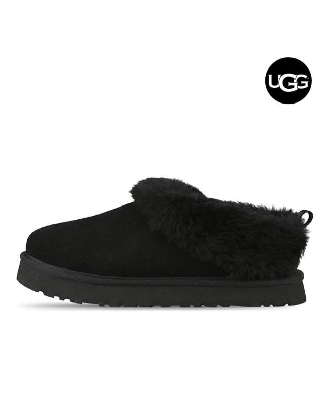 어그 어그 UGG K 타젤 여성 겨울 방한 모카신 털슬리퍼 블랙 1171198K-BLK 착용컷