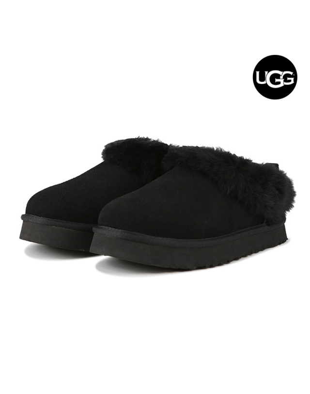 어그 어그 UGG K 타젤 여성 겨울 방한 모카신 털슬리퍼 블랙 1171198K-BLK 착용컷