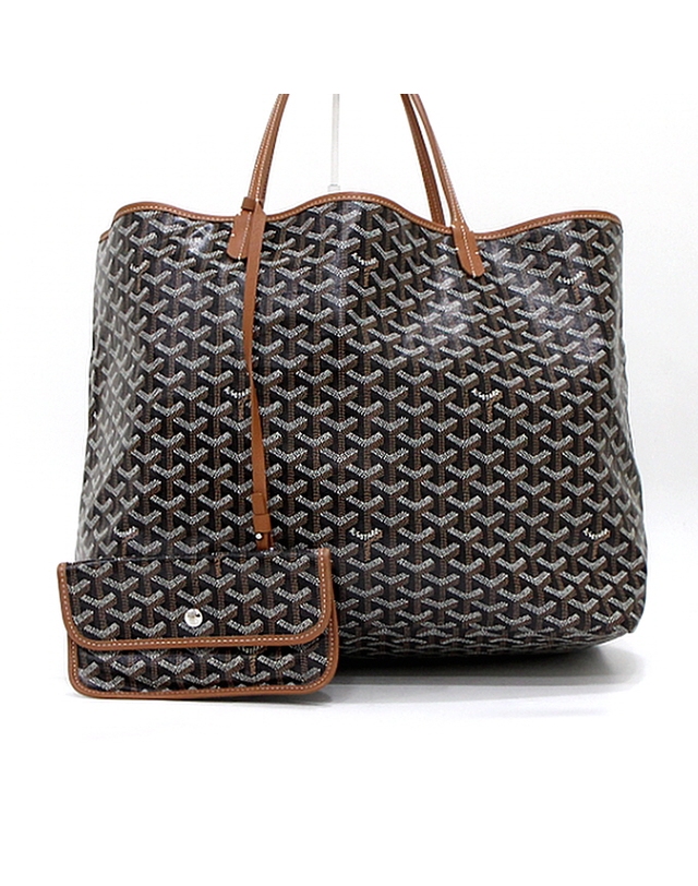 고야드 [중고명품] [중고명품] GOYARD(고야드) SAINT LOUIS 생루이GM 블랙탄 쇼퍼 토트백 겸 숄더백aa65309 착용컷