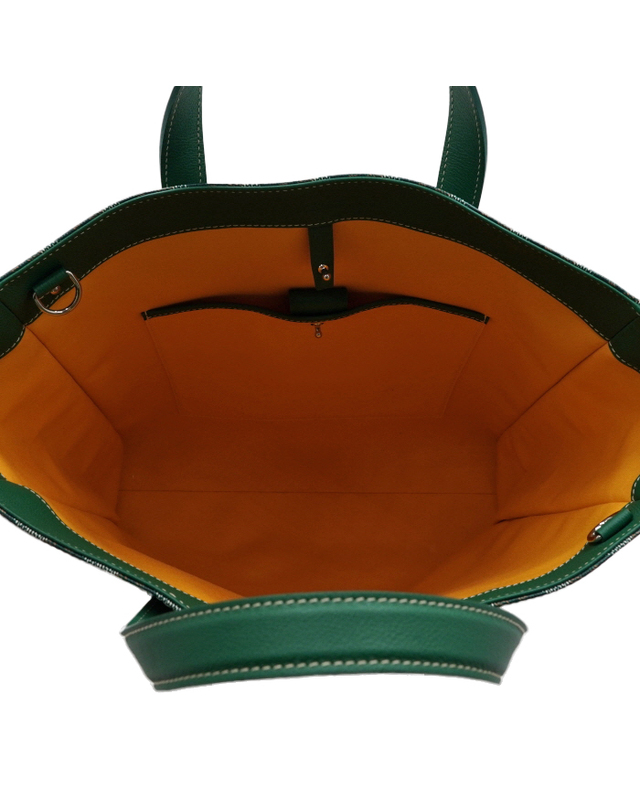 고야드 [중고명품] [중고명품] GOYARD(고야드) VOLTAIRE 볼테르 카바스 그린 토트백aa67391 착용컷