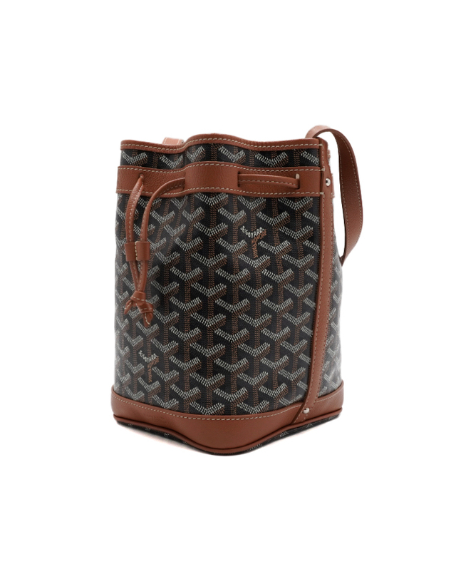 고야드 [중고명품] GOYARD(고야드) PETIT FLOT 쁘띠 플로 PM 블랙 탄 버킷 숄더백 겸 크로스백 착용컷