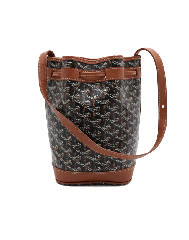 고야드 [중고명품] GOYARD(고야드) PETIT FLOT 쁘띠 플로 PM 블랙 탄 버킷 숄더백 겸 크로스백 착용컷