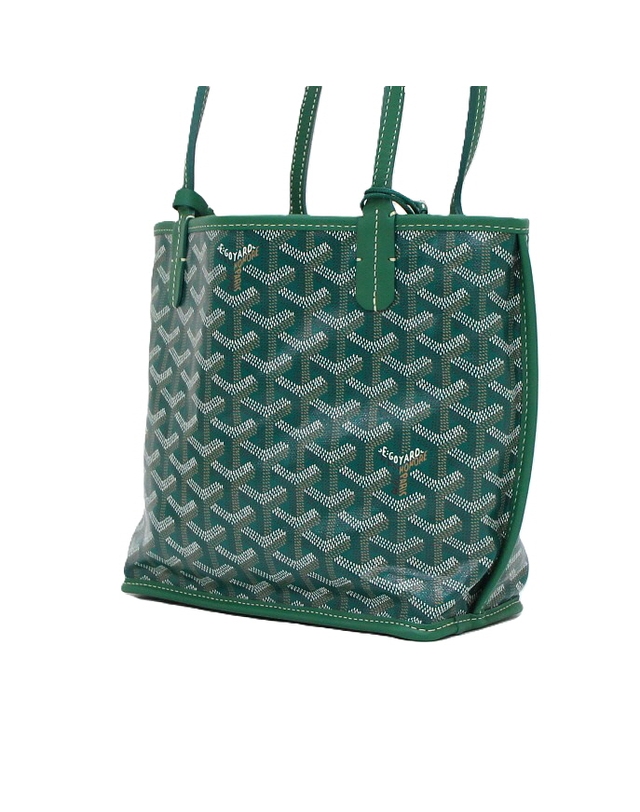 고야드 [중고명품] [중고명품] GOYARD(고야드) SAC ANJOU 앙주 그린 미니 토트백+크로 유니버셜 백클립 백참aa69041 착용컷