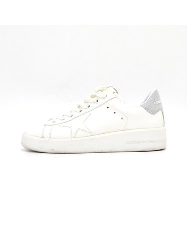 [중고명품] Golden goose(골든구스)  퓨어스타 화이트 글리터 여성 스니커즈aa66700