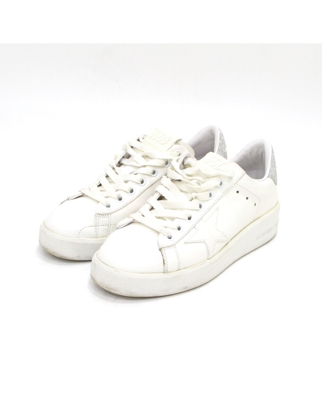 골든구스 [중고명품] [중고명품] Golden goose(골든구스) 퓨어스타 화이트 글리터 여성 스니커즈aa66700 착용컷