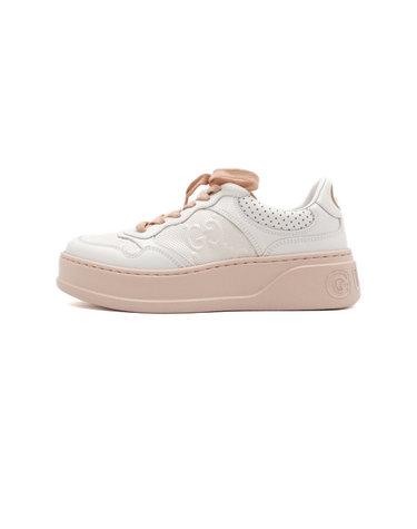 [중고명품] Gucci(구찌) 684911 화이트 핑크 GG 엠보싱 여성 스니커즈aa64371