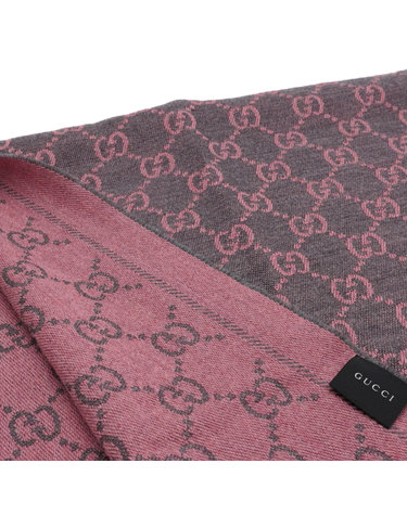 [중고명품] Gucci(구찌) 133483 울 투톤 GG로고 48X180 남여공용 머플러 스카프aa67198