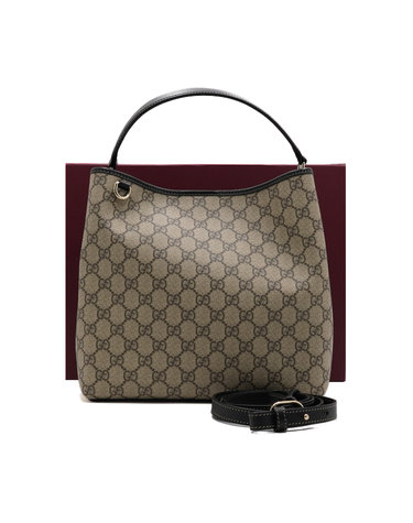 [중고명품] Gucci(구찌) 815103 GG 엠블럼 미디엄 버킷 숄더백 겸 크로스백aa67692