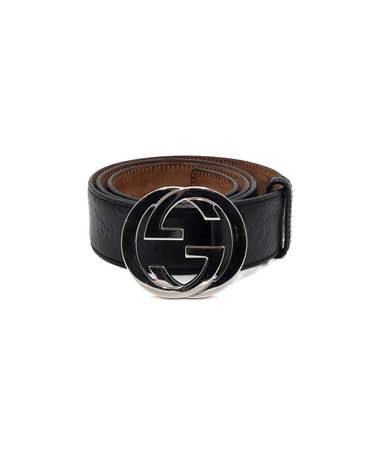 [중고명품] Gucci(구찌) 114984 G인터로킹 시그니처 시마레더 남성 벨트aa67886