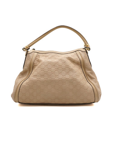 [중고명품] Gucci(구찌) 282297 베이지 시마 레더 인터로킹G 스칼렛 호보 숄더백aa68448