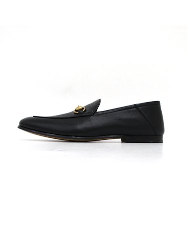 [중고명품] Gucci(구찌) 407314 블랙 레더 홀스빗 남성 로퍼 구두aa68607