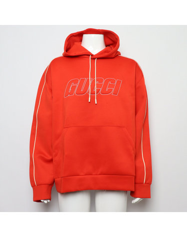구찌 [중고명품] Gucci(구찌) 768498 레드 네오프렌 스웨트 남성 후드 티셔츠aa69007