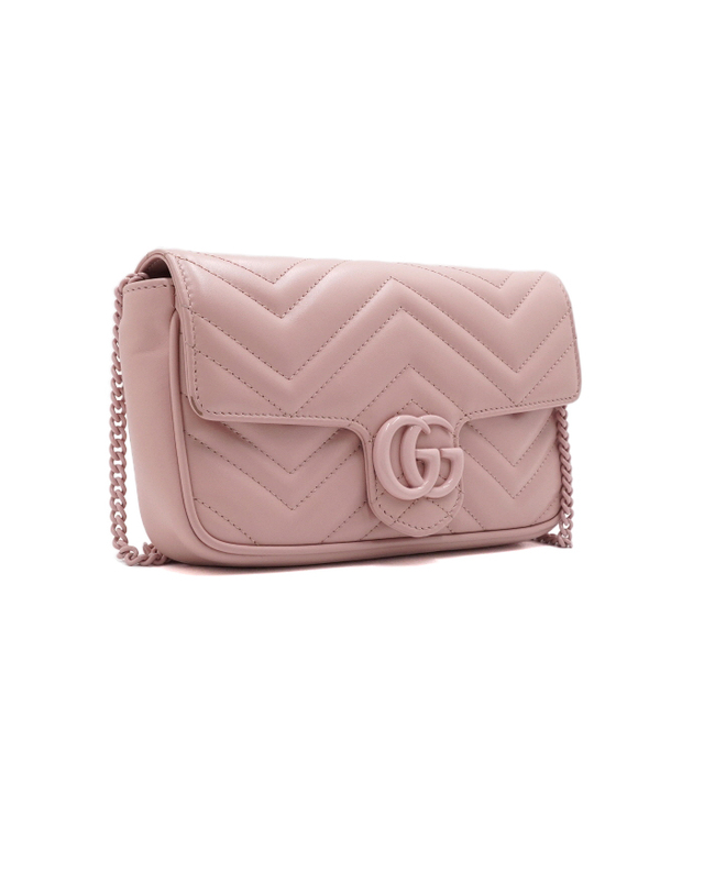 구찌 [중고명품] [중고명품] Gucci(구찌) 751526 GG 마몽 라이트 핑크 미니 숄더백 겸 크로스백aa64152 착용컷