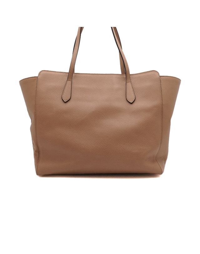 구찌 [중고명품] [중고명품] Gucci(구찌) 354397 베이지 레더 스윙 미듐 쇼퍼 숄더백aa67228 착용컷