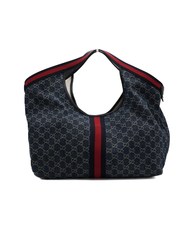 구찌 [중고명품] [중고명품] Gucci(구찌) 853971 블루 GG 데님 캔버스 질리오 라지 토트백aa67731 착용컷