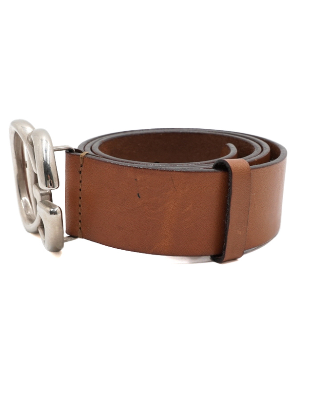 구찌 [중고명품] [중고명품] Gucci(구찌) 259982 브라운 스트랩 은장 더블 G 버클 남성 벨트aa67887 착용컷