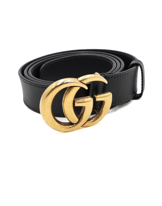 구찌 [중고명품] [중고명품] Gucci(구찌) 414516 금장 더블G 마몽(마몬트) 버클 3CM 가죽 벨트aa67885 착용컷