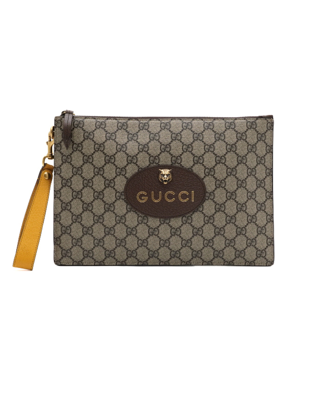 구찌 [중고명품] [중고명품] Gucci(구찌) 473956 GG 수프림캔버스 네오빈티지 스트랩 파우치 클러치백aa68415 착용컷