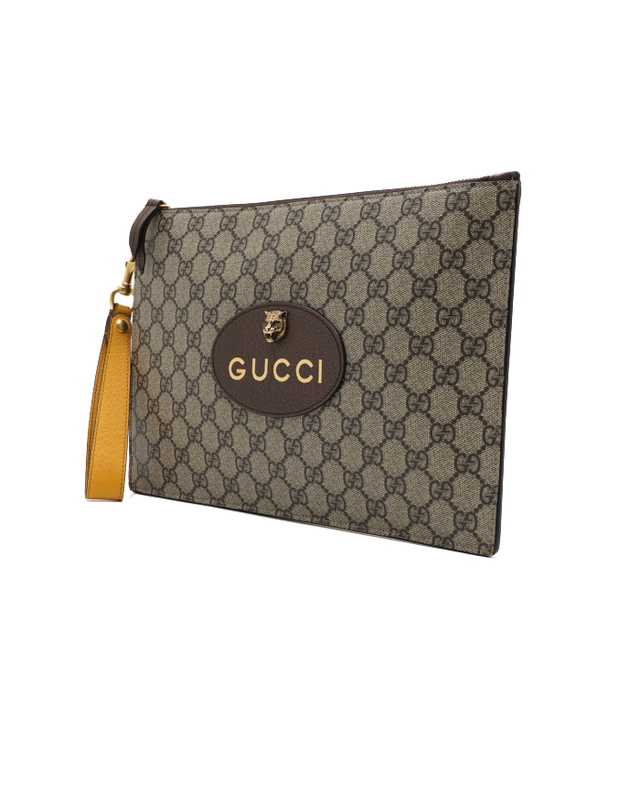 구찌 [중고명품] [중고명품] Gucci(구찌) 473956 GG 수프림캔버스 네오빈티지 스트랩 파우치 클러치백aa68415 착용컷