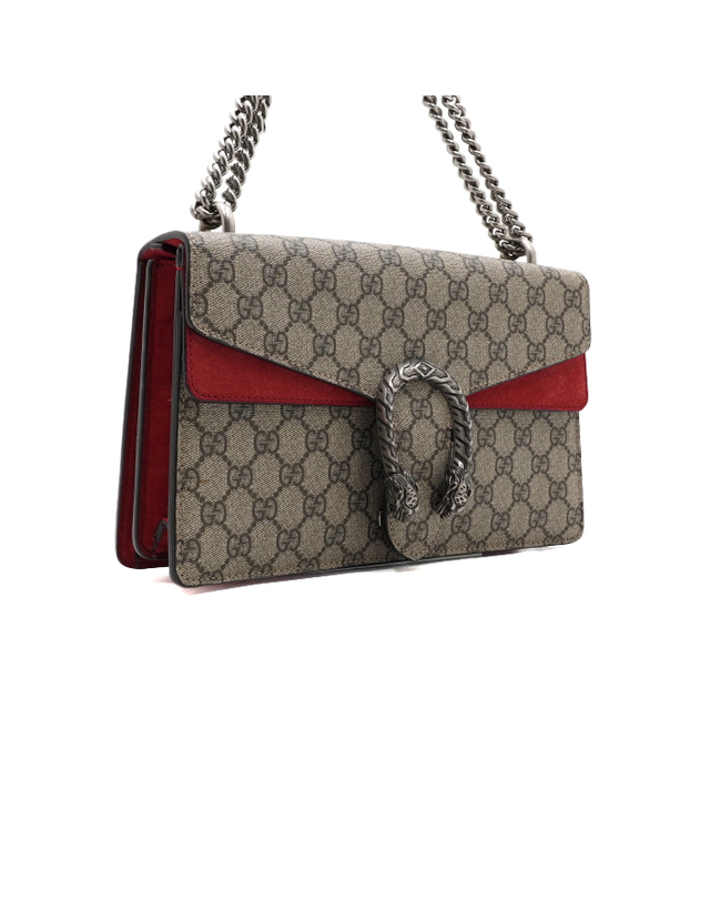 구찌 [중고명품] [중고명품] Gucci(구찌) 400249 GG수프림 캔버스 디오니서스 스몰 체인 여성 숄더백aa68439 착용컷