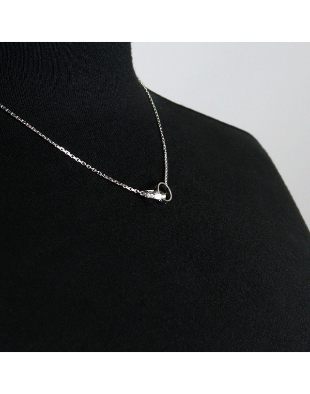 까르띠에 [중고명품] [중고명품] Cartier(까르띠에) B70137 18K화이트골드 러브 세미 파베다이아 여성 목걸이aa60758 착용컷