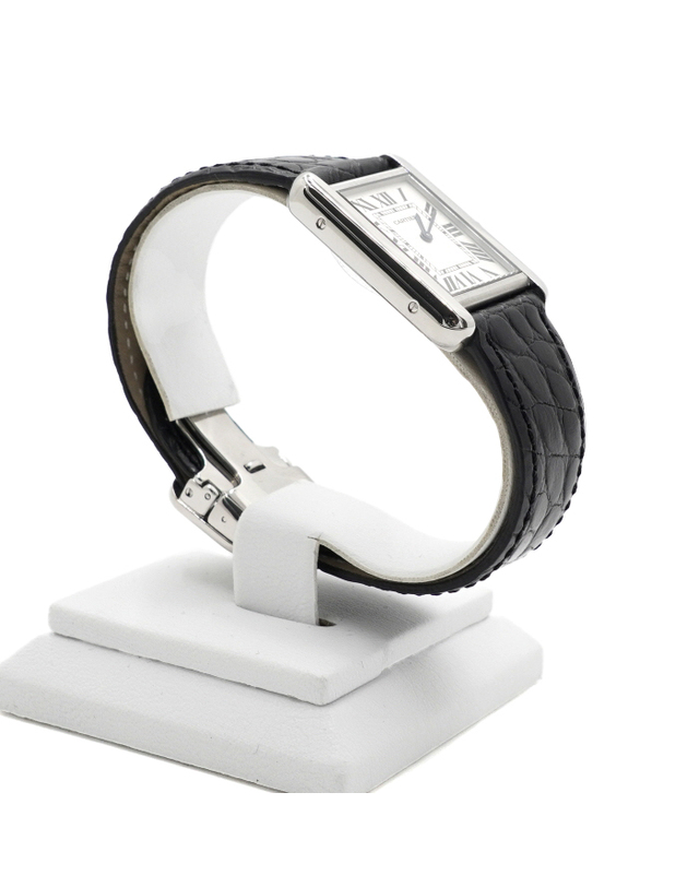 까르띠에 [중고명품] [중고명품] Cartier(까르띠에) W1018255 탱크솔로 스몰 가죽밴드 쿼츠 여성 시계aa60618 착용컷
